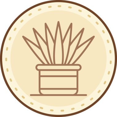 Kaktüs simgesi vektör illüstrasyonu