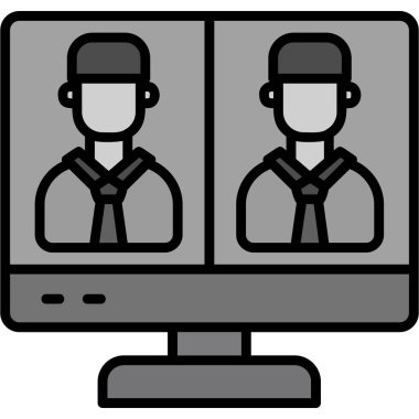 Bilgisayar. Web simgesi basit illüstrasyon