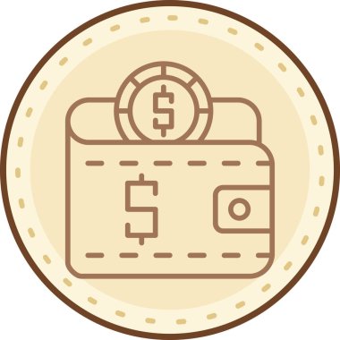 Para para simgesi, vektör illüstrasyonu