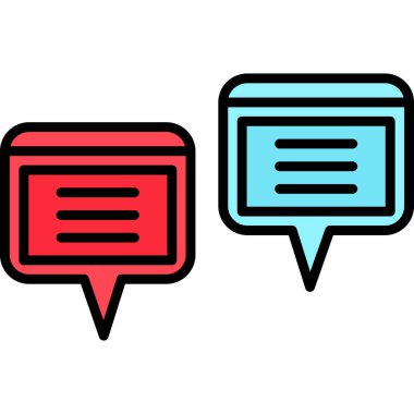 Sohbet vektörü simgesi modern basit illüstrasyon