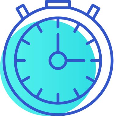 Kronometre simgesi, vektör basit tasarım illüstrasyonu