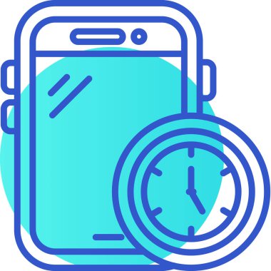 Alarm saati. Web simgesi basit illüstrasyon