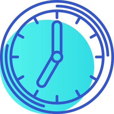 Saat simgesi, basit vektör illüstrasyonu