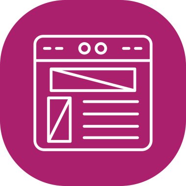 Tarayıcı penceresi. Web simgesi basit illüstrasyon