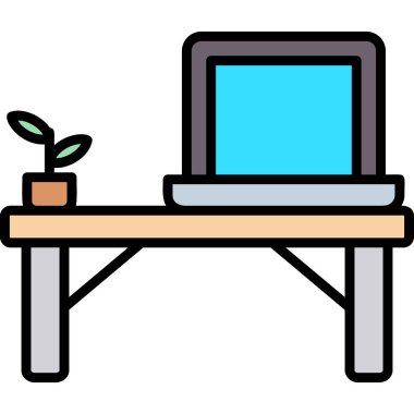 dizüstü bilgisayar simgesi vektör çizimi tasarımı