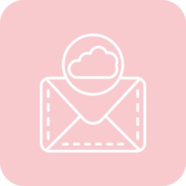 Bulut. Web simgesi basit illüstrasyon