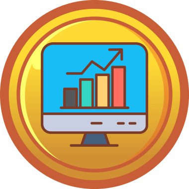 İş ve finans simgesinin vektör illüstrasyonu