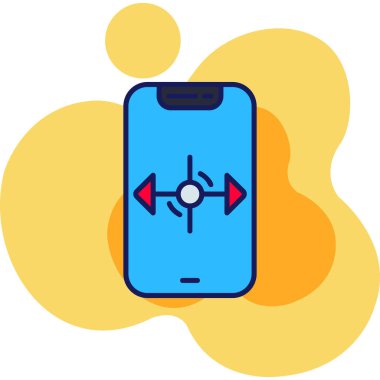 Cep telefonu simgesi, vektör illüstrasyonu