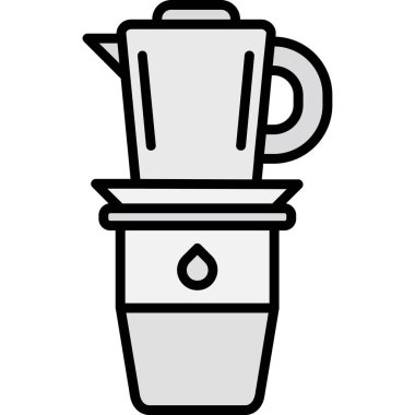 çay fincanı simgesi, vektör illüstrasyonu