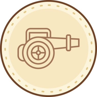 Gaz borusunun modern bir simgesinin vektör çizimi