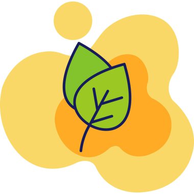 Yaprak. Web simgesi basit illüstrasyon