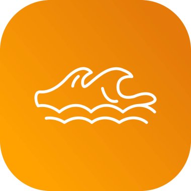 Dalga. deniz dalgası ikonu vektör illüstrasyonu