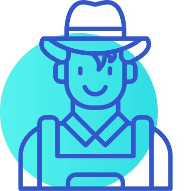 Çiftçi çiftçi ikonu - ana hatlarıyla