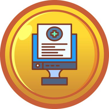 Tıbbi bir simgenin vektör illüstrasyonu