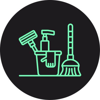 Bir fırça simgesinin vektör illüstrasyonu