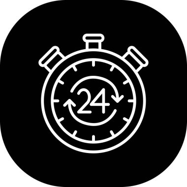 Saat simgesinin vektör illüstrasyonu, zaman kavramı