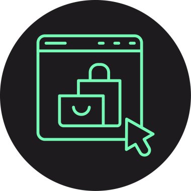 Alışveriş. Web simgesi basit illüstrasyon