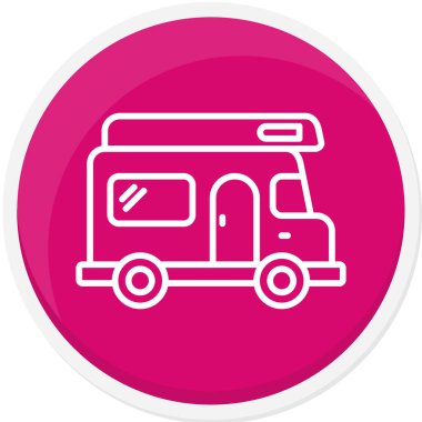 bus web simgesi basit vektör illüstrasyonu