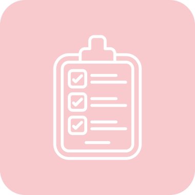 Kontrol listesi. Web simgesi basit illüstrasyon