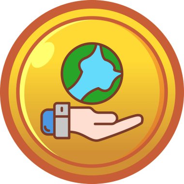 Bozuk para tutan bir elin vektör illüstrasyonu