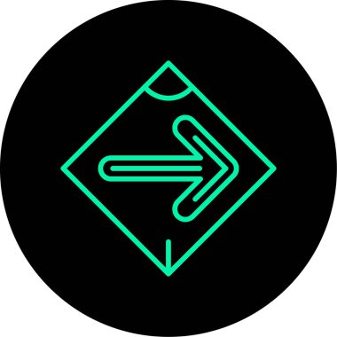 Yol işaretinin vektör illüstrasyonu