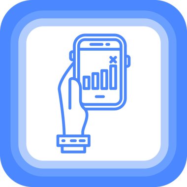 Cep telefonu. Web simgesi basit illüstrasyon