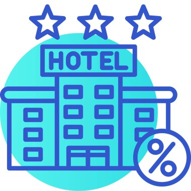 Otel simgesi, vektör illüstrasyonu