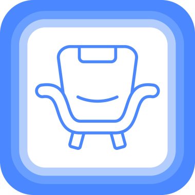 Sandalye. Web simgesi basit illüstrasyon