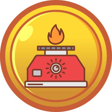 Gaz Soba vektör simgesi