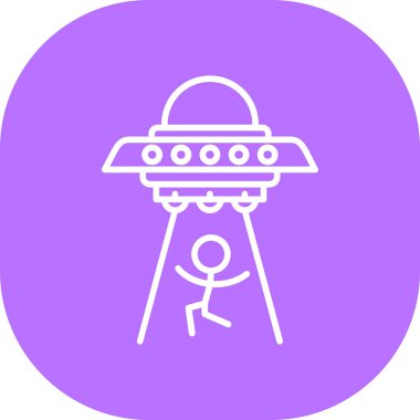 UFO simgesinin vektör illüstrasyonu, uzay kavramı