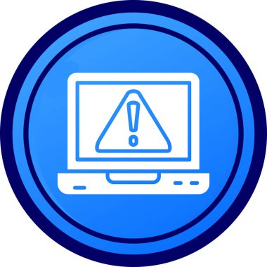 Ünlem işareti vektör resimli dizüstü bilgisayar