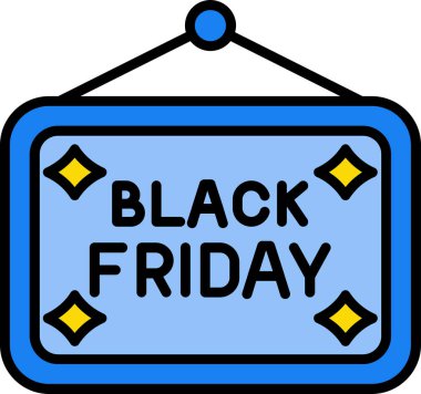 Moda tasarım tarzında Kara Cuma satış simgesi