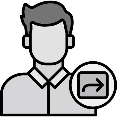 bir kişi simgesi ile avatar adam, vektör illüstrasyon