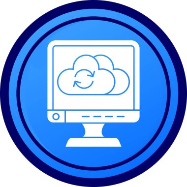 Bulut simgesi vektör illüstrasyonu