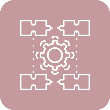 Teçhizat Web simgesi basit illüstrasyon