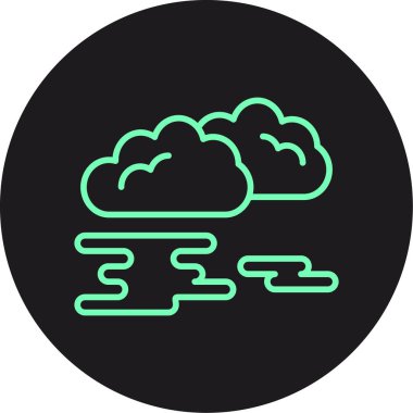 Bulut simgesi, basit vektör illüstrasyonu