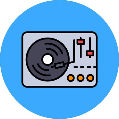 Müzik. Web simgesi basit illüstrasyon