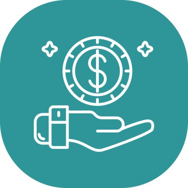 Dolar vektör simgesi modern basit tasarım illüstrasyonu