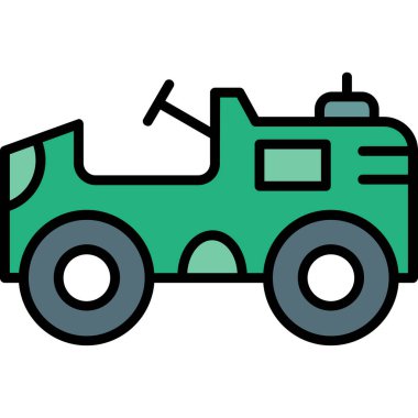 Araç. Web simgesi basit illüstrasyon