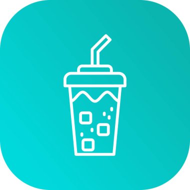 Soda düz vektör simgesi