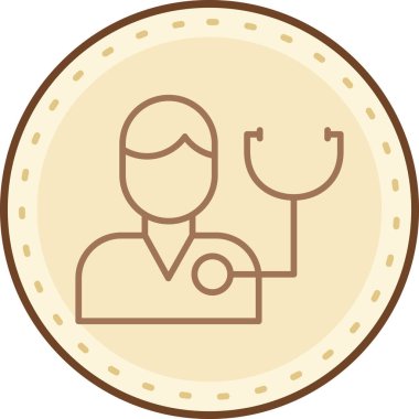 Bir doktor simgesinin vektör çizimi