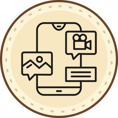 Konuş. Web simgesi basit illüstrasyon