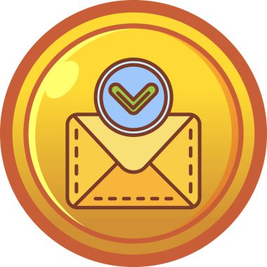 e-posta mektup simgesi, vektör çizim