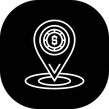 konum simgesi, vektör çizimi