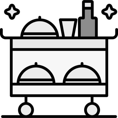 Restoran gıda ikonu vektör illüstrasyonu