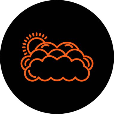 Bulut simgesi vektör illüstrasyonu