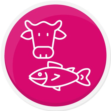 inek ağı simgesi basit illüstrasyon