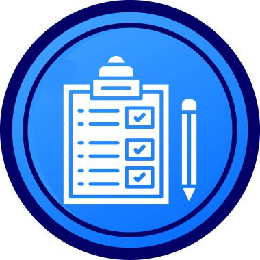 Moda Biçimli İzole Arkaplanda Kontrol Listesi Simgesi