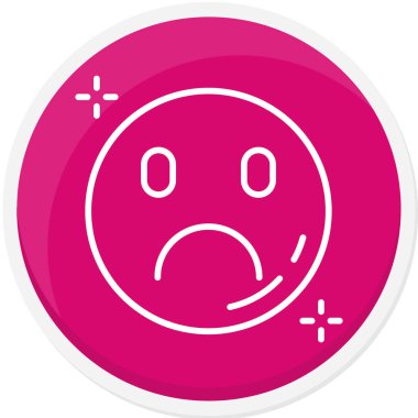 Üzgün emoji. Web simgesi basit illüstrasyon