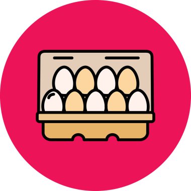 Yumurta. Web simgesi basit illüstrasyon